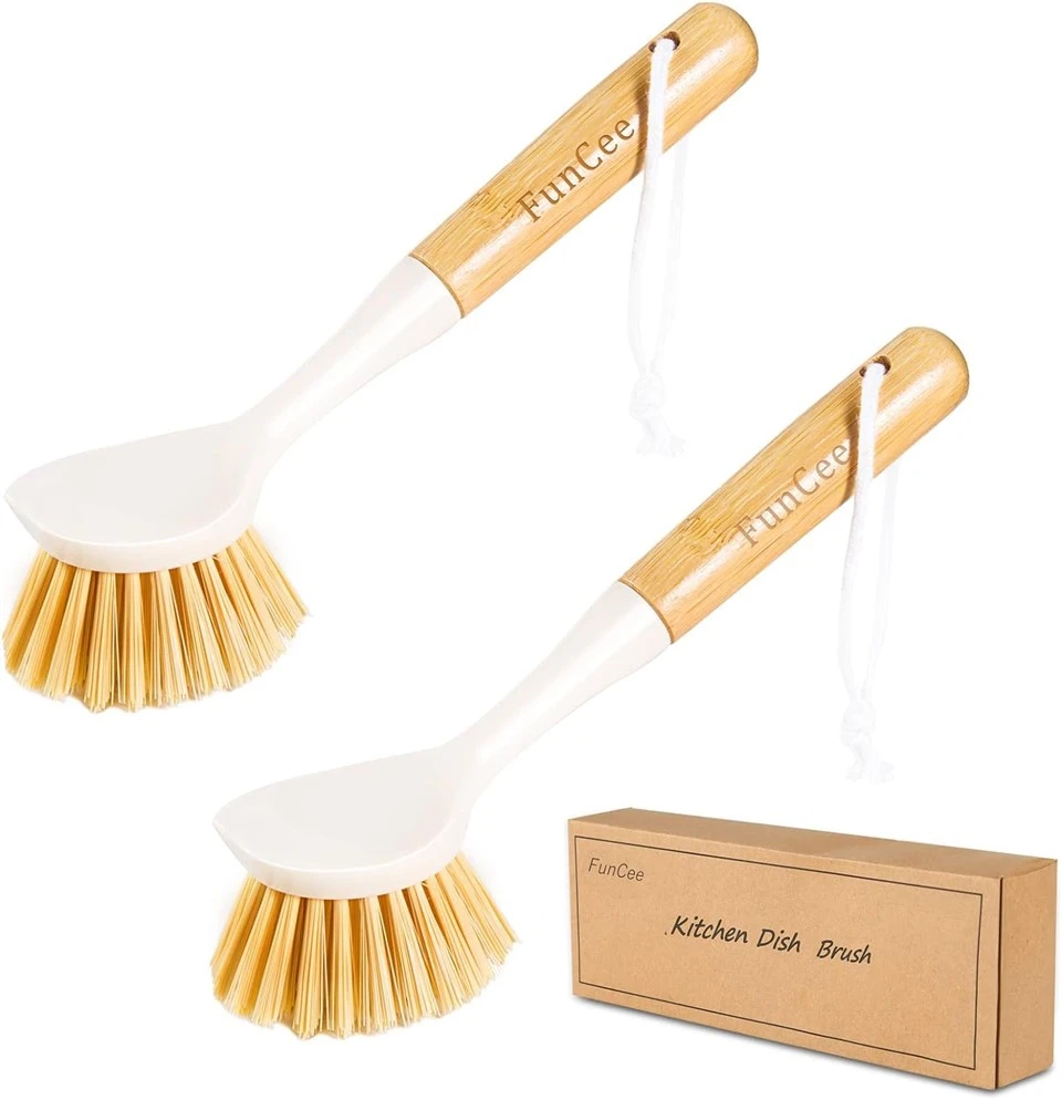 Set Sikat Piring Dengan Gagang Bambu